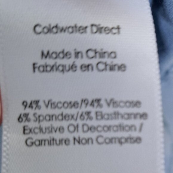 Coldwater Creek Women's PM Blue Long Sleeve Maxi Dress Ruching - Picture 7 of 8